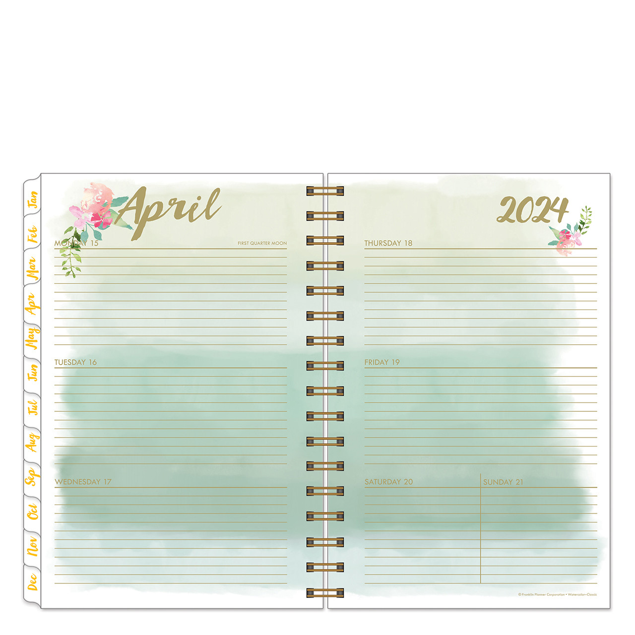 Watercolor Weekly Wire-bound Planner - Franklin Planner