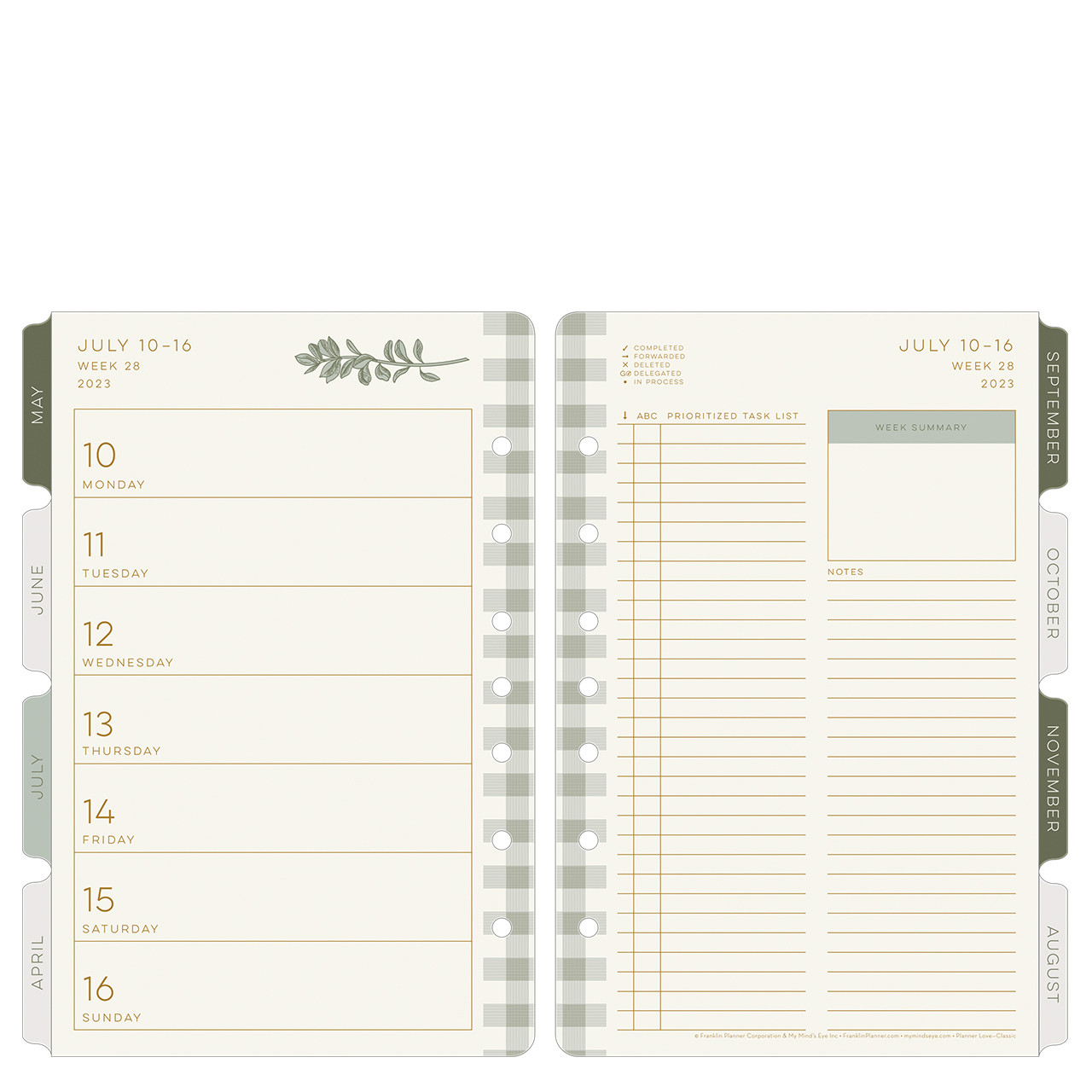 AT-A-GLANCE 2023 Weekly Planner Refill Loose-Leaf Desk Size 5 12 x 8 12 - 