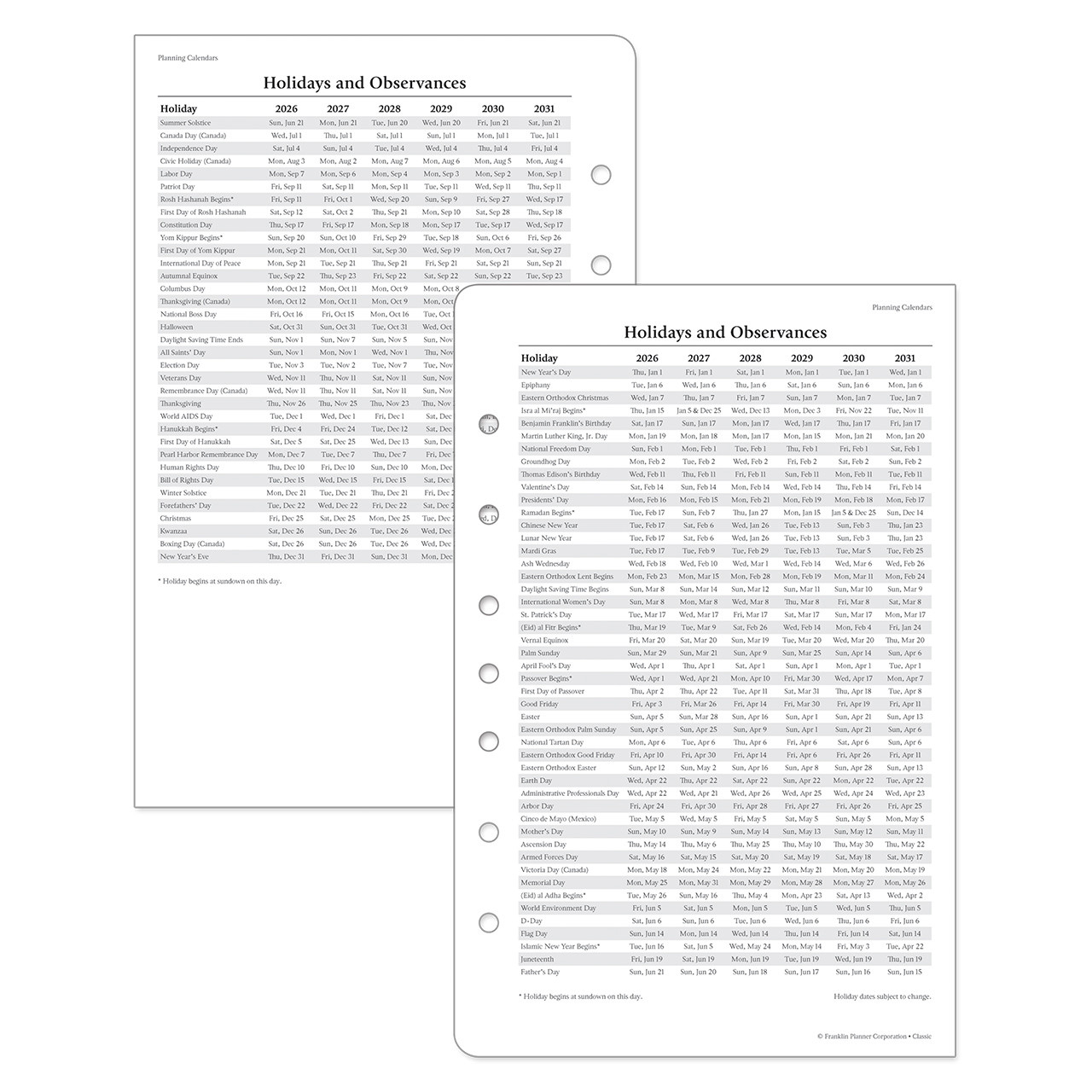 Flora Two Page Per Day Ring-bound Planner - Franklin Planner