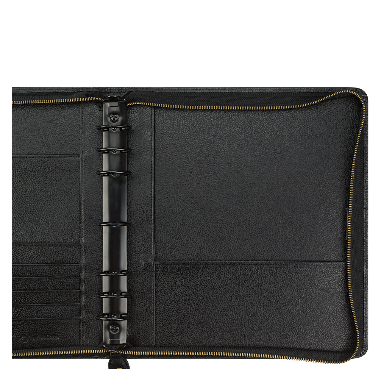 Franklin Covey Black Leather Zipped Organiser / Purse / Wallet