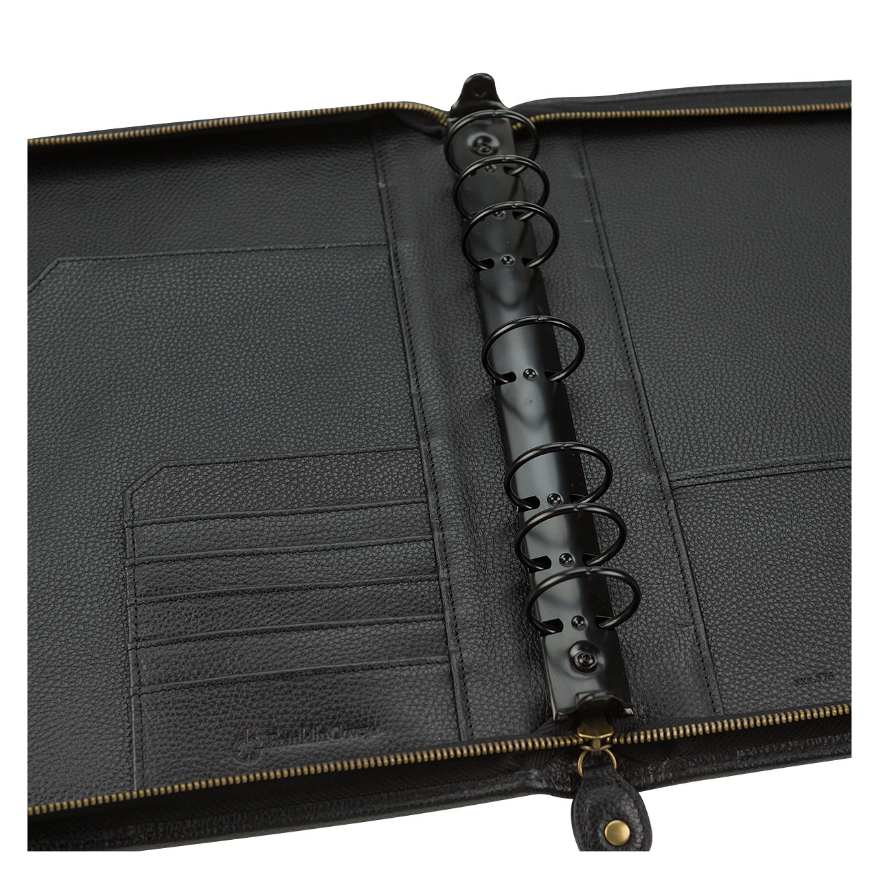 Franklin Covey Black Leather Zipped Organiser / Purse / Wallet