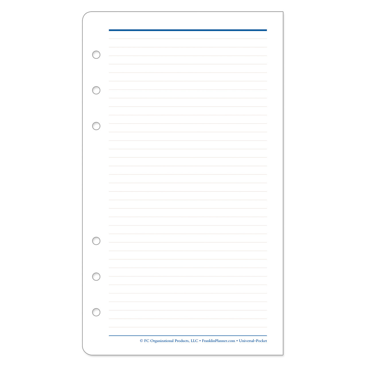 Lined Pages - Franklin Planner