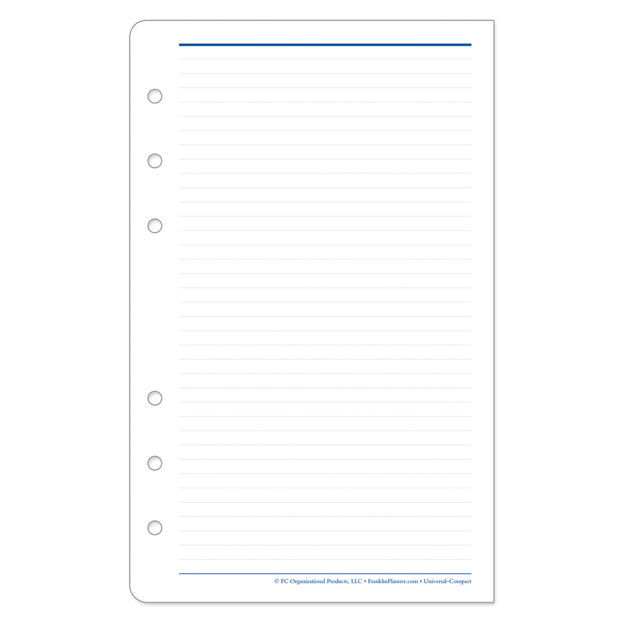 Lined Pages - Franklin Planner