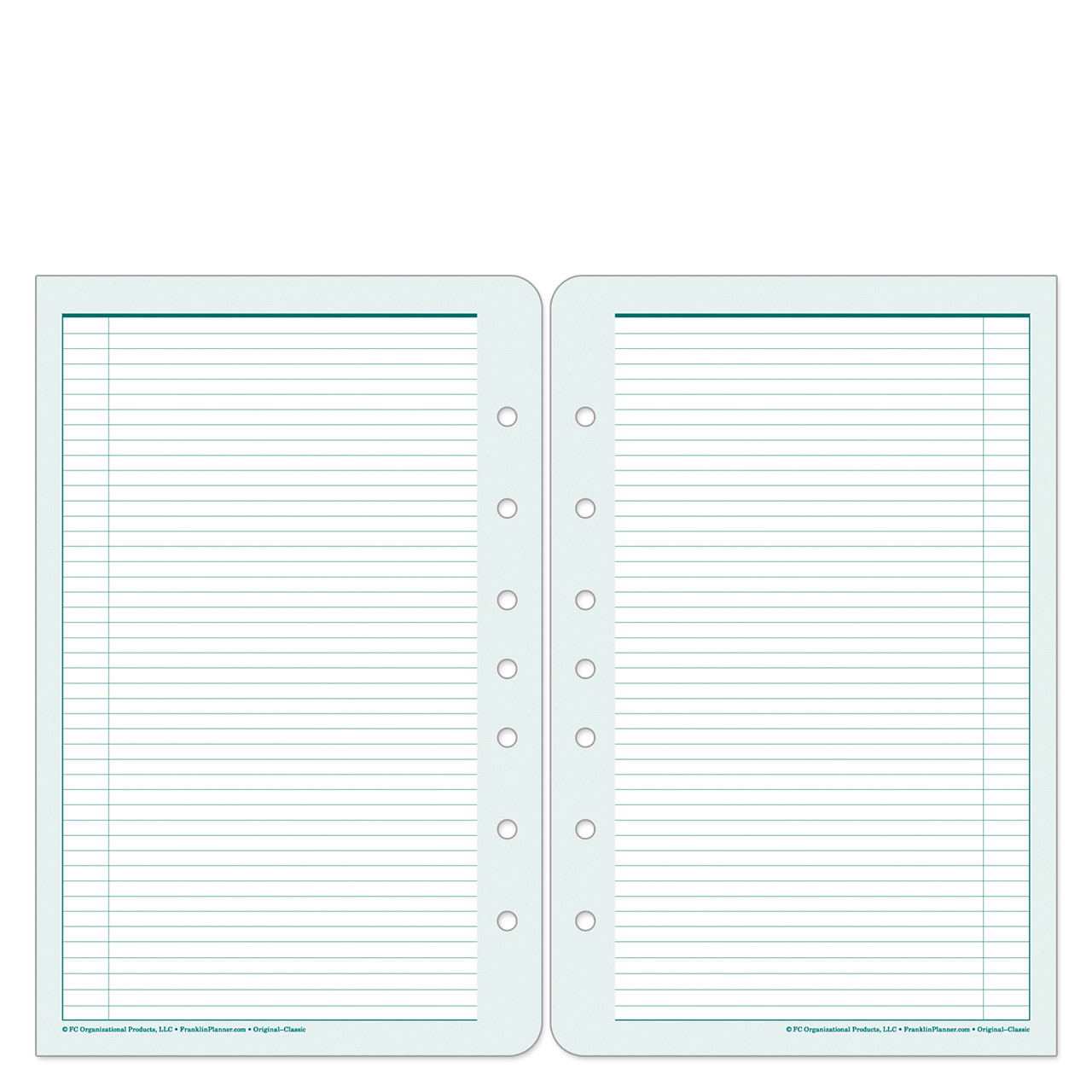 Original Lined Pages - Franklin Planner