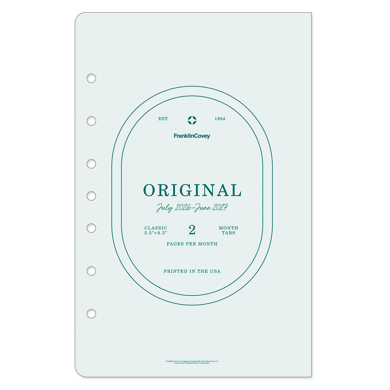 2026 Original Two-Page Monthly Planner Tabs | Franklin Planner