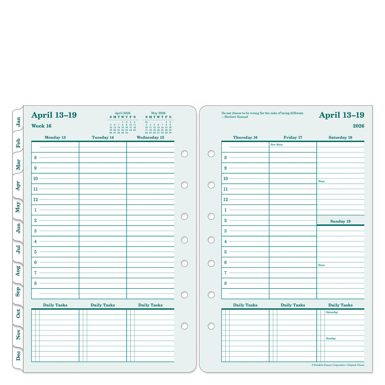 fragilerain ブックマーク&予定表 Original Weekly Ring-bound Planner - Franklin Planner