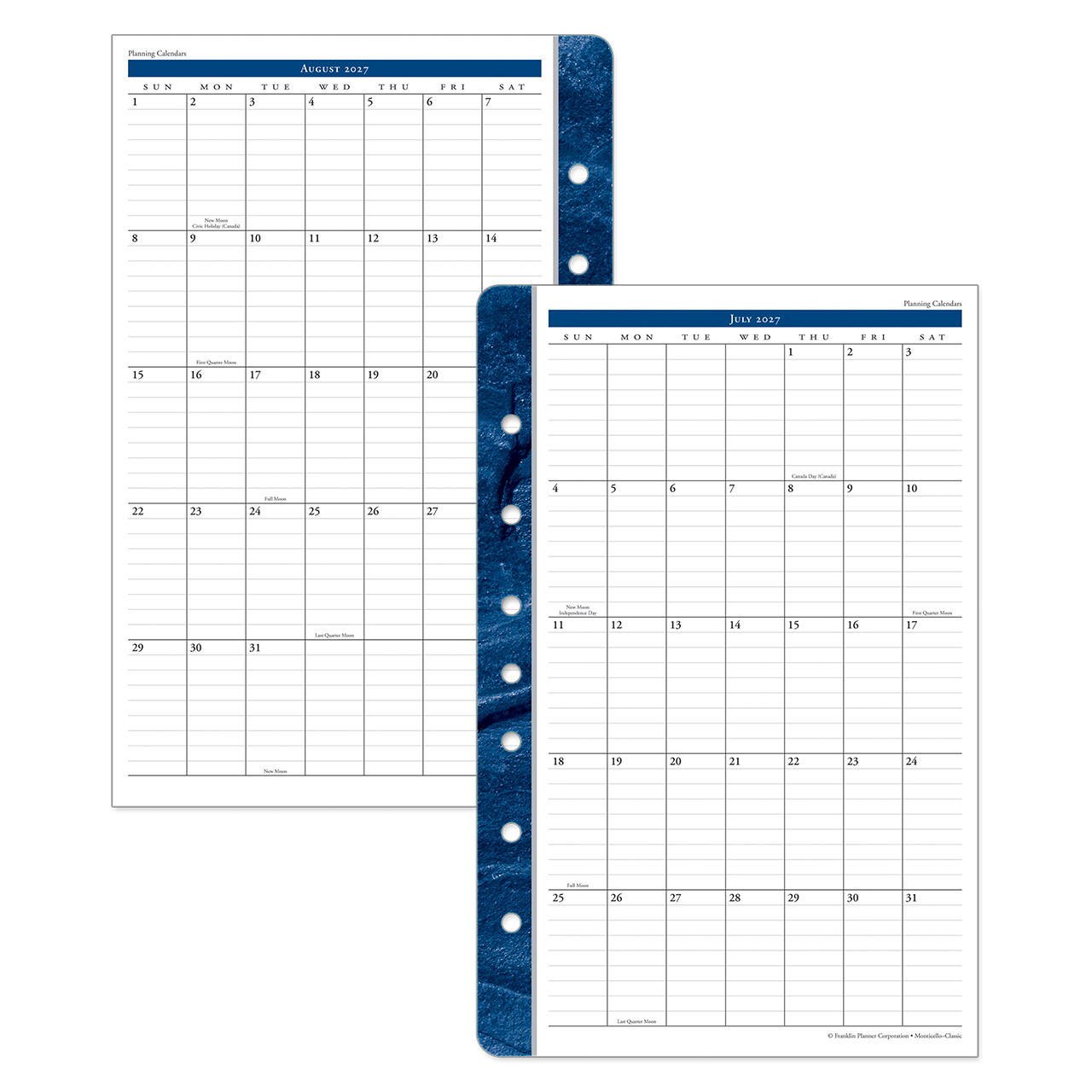 Monticello One Page Per Day Ring-bound Planner - Franklin Planner