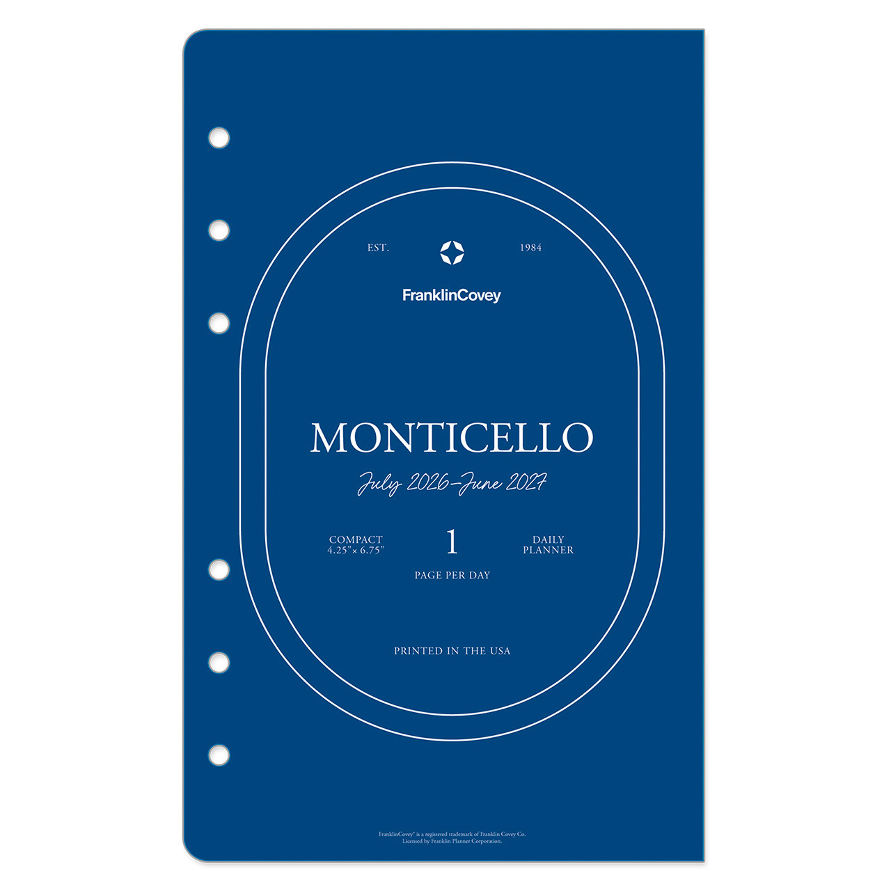 Monticello One Page Per Day Ring-bound Planner - Franklin Planner