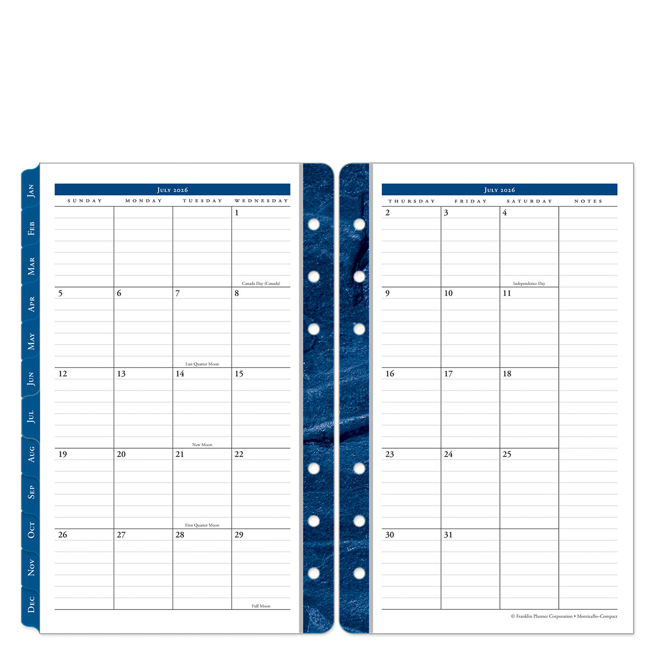 Monticello One Page Per Day Ring-bound Planner - Franklin Planner