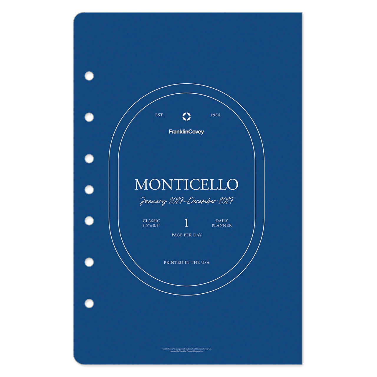 FranklinCovey コンパクト　スケジュール帳 Monticello One Page Per Day Ring-bound Planner - Franklin Planner