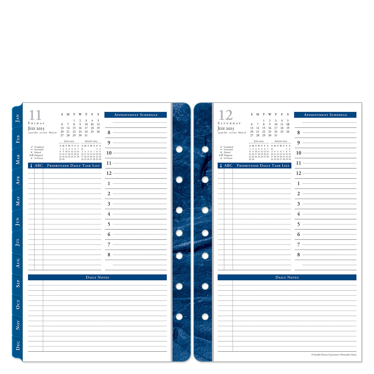 【Franklin Covey】スケジュール帳　★箱付き Monticello One Page Per Day Ring-bound Planner - Franklin