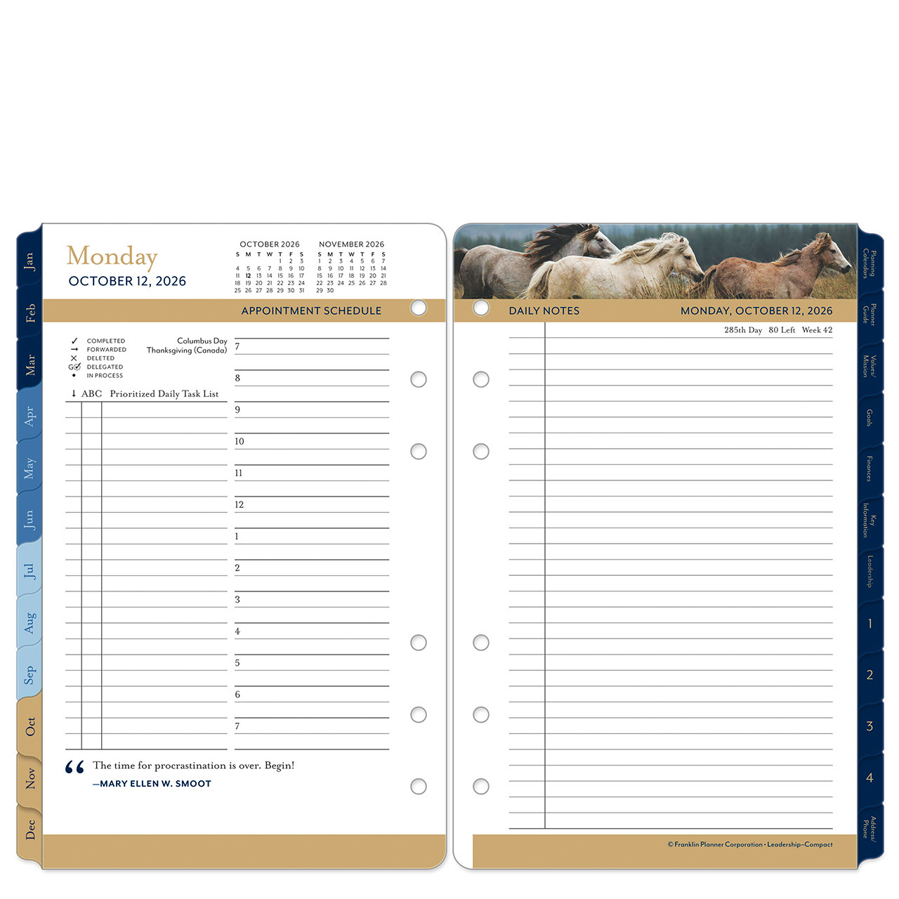 Leadership Two Page Per Day Ring-bound Planner - Franklin Planner