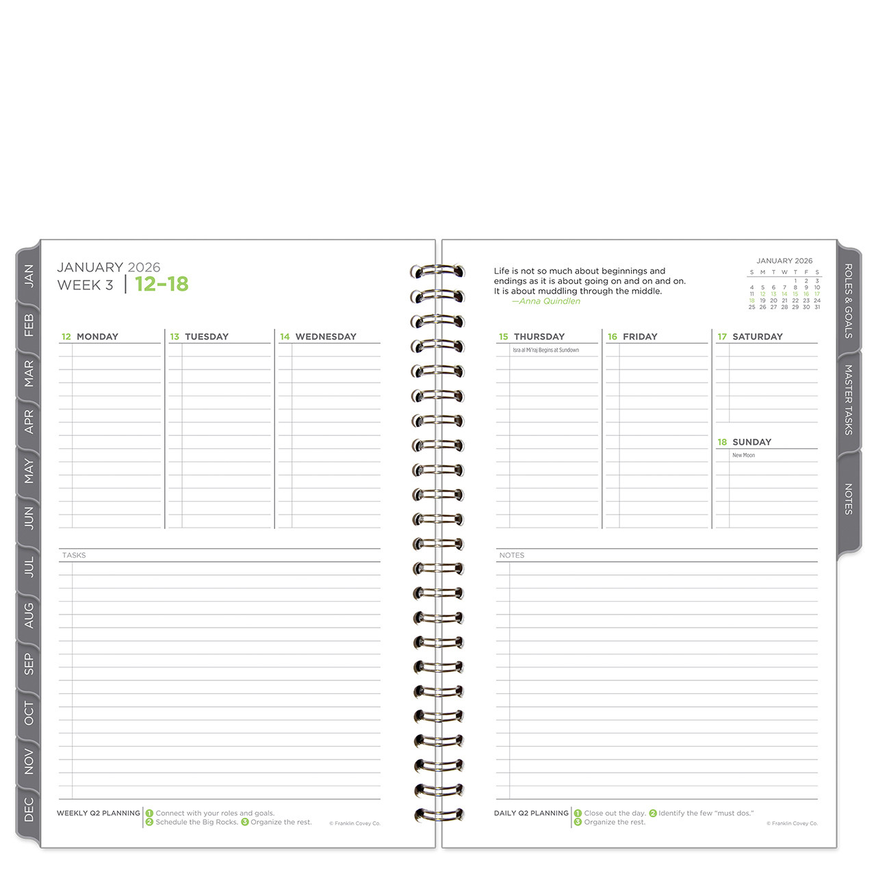 The 5 Choices Weekly Wire-bound Planner - Franklin Planner