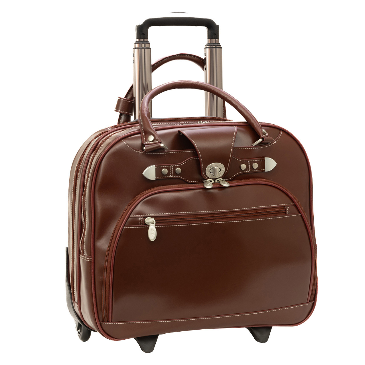 Lakewood Leather Fly-Through™ Wheeled Case - Franklin Planner