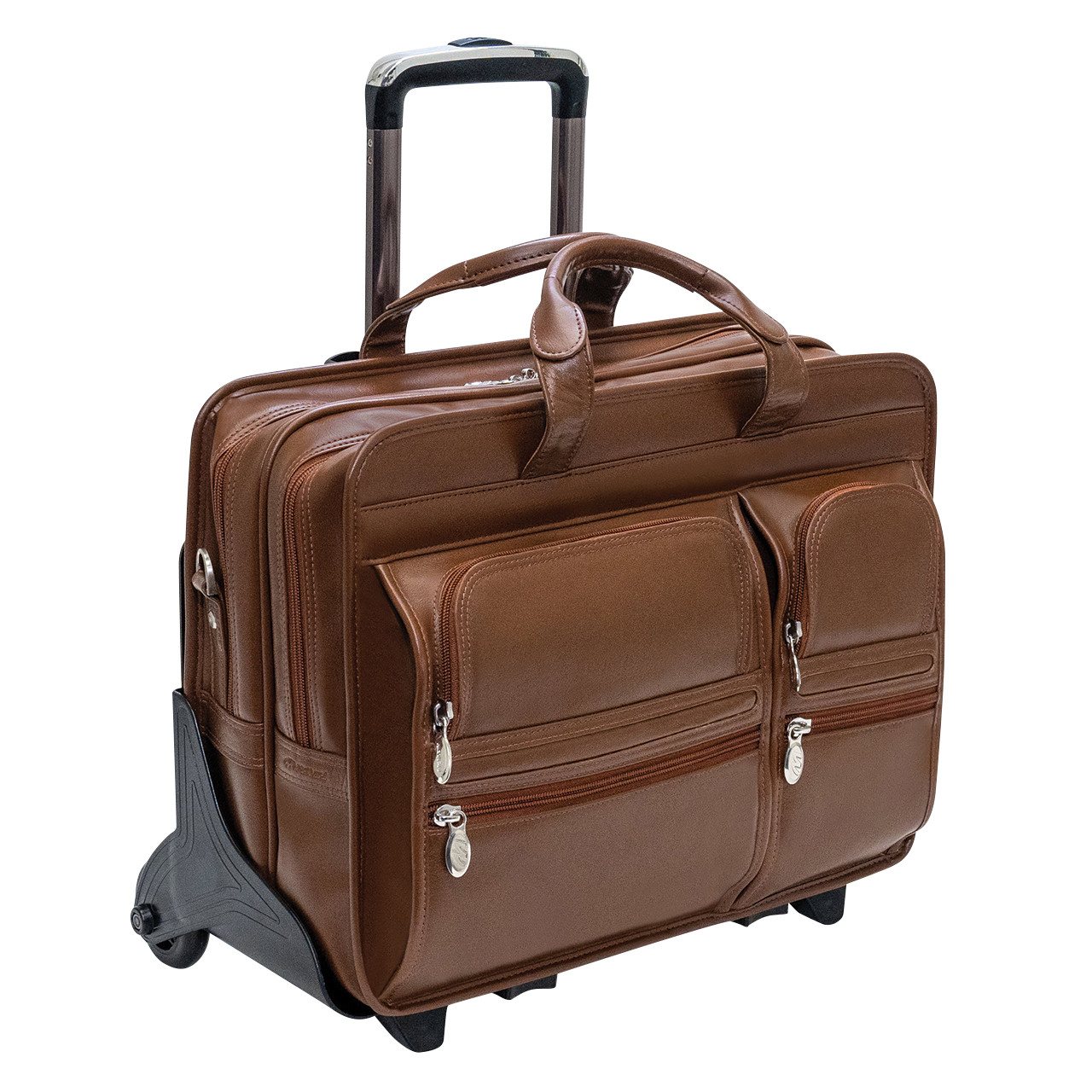 Clinton Leather Detachable Wheeled Laptop Case