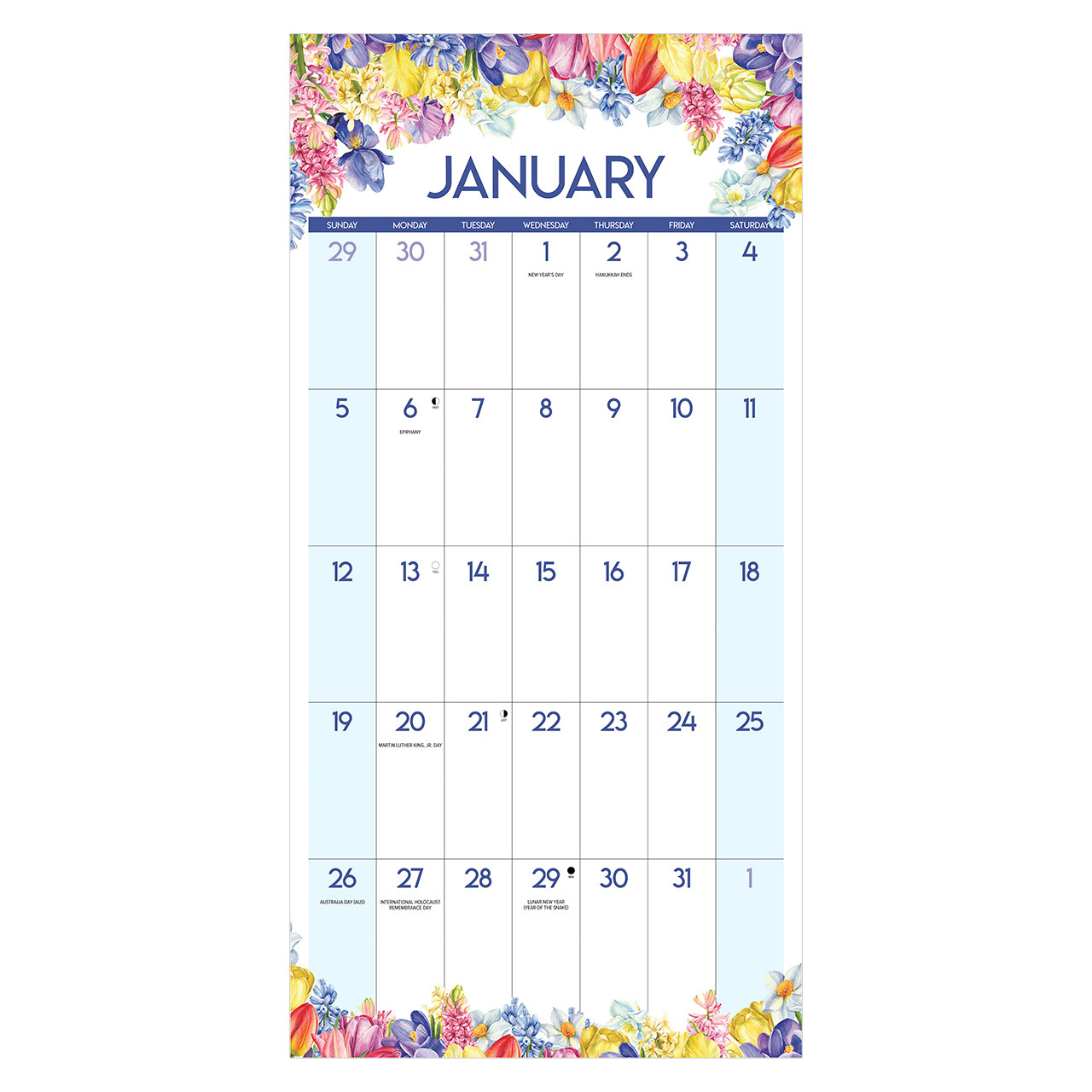 Blooms — Large Grid 2025 Wall Calendar blooms-large-grid-2025-wall-calendar