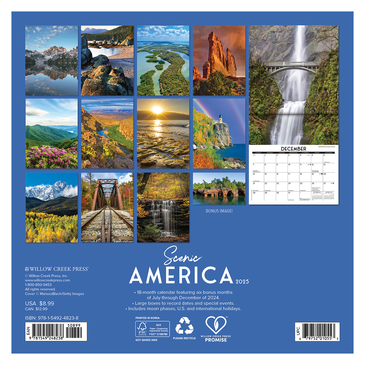 Scenic America Mini 2025 Wall Calendar Scenic America Mini 2025 Wall Calendar