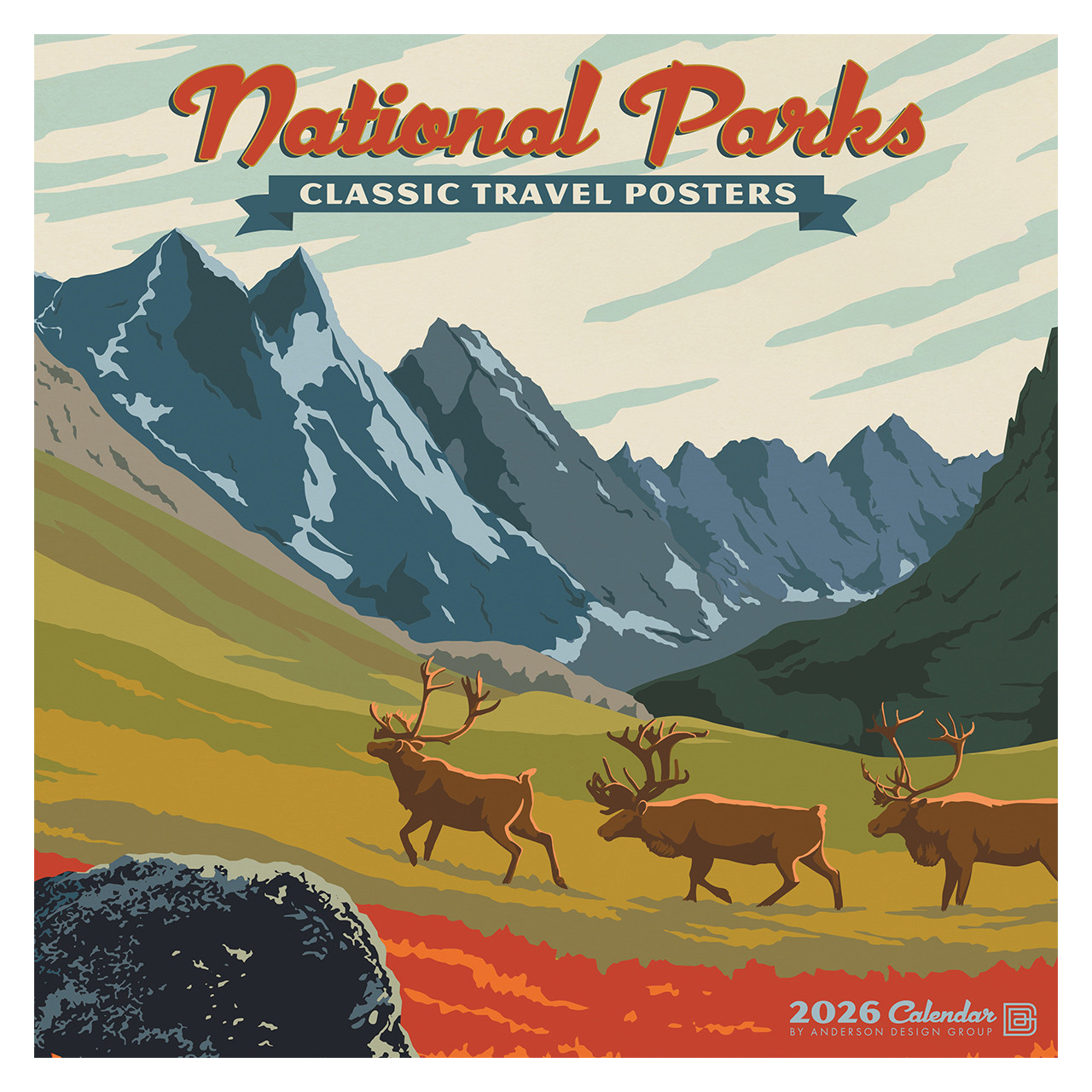 National Parks Vintage Art 2026 Wall Calendar