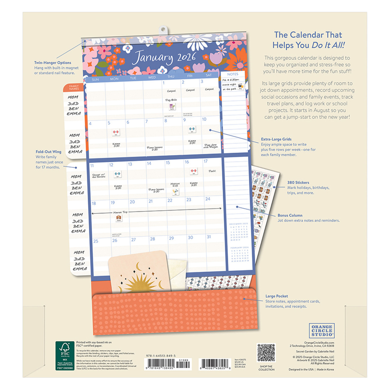 Wall Calendar 2026 Do It All Wall Calendar Franklin Planner