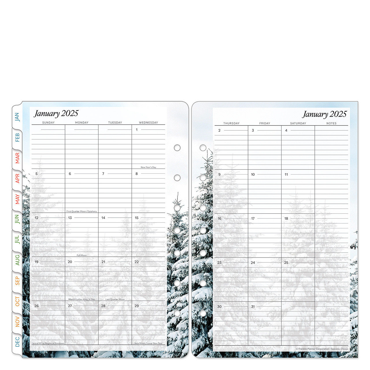 Monthly Calendar Tabs