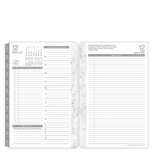 Carrara Two Page Per Day Ring-Bound Planner