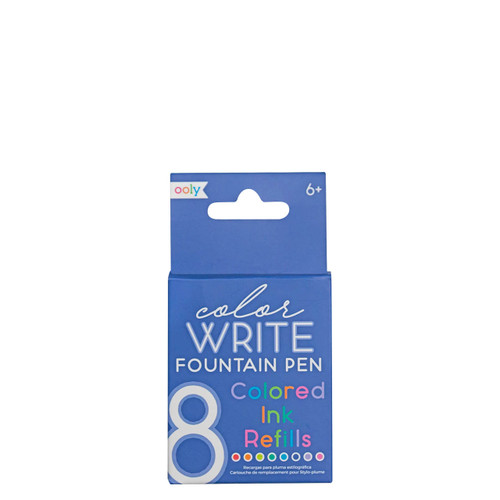 Color Write Fountain Pen Colored Ink Refills