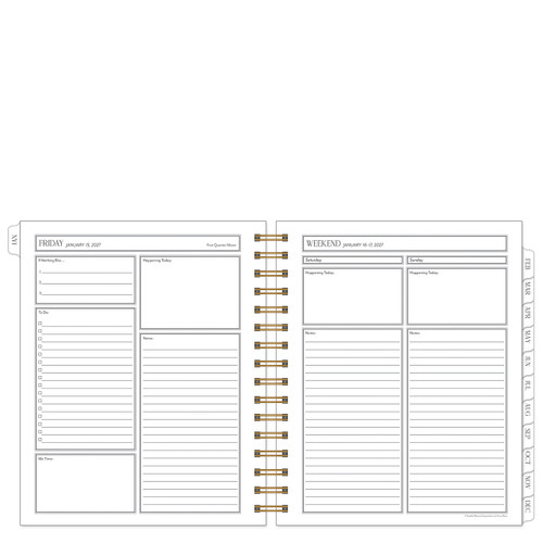 La Vie en Rose One Page Per Day Wire-bound Planner