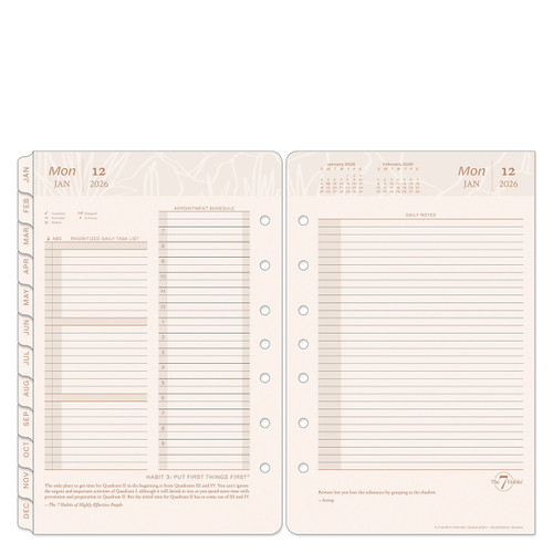Sandstone Two Page Per Day Ring-bound Planner