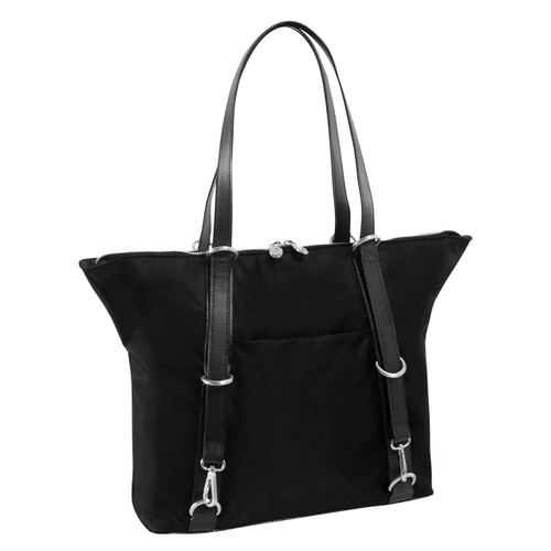 Franklin Covey FULL GRAIN LEATHER Black Tote Briefcas… - Gem