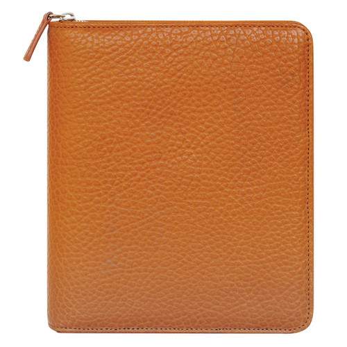 Franklincovey Classic FC Signature Leather Zipper Binder - Red