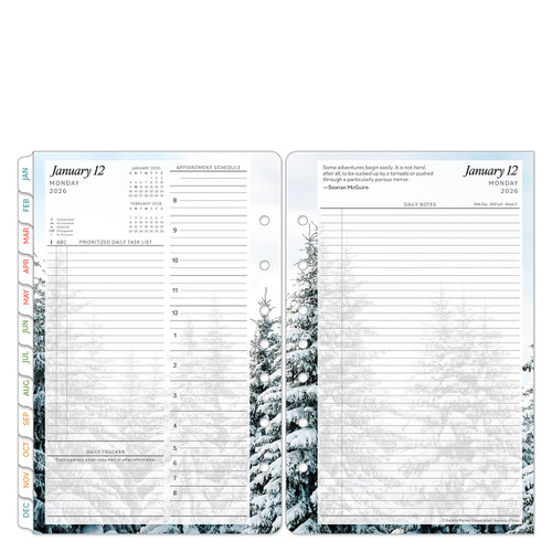 Seasons Two Page Per Day Ring-bound Planner