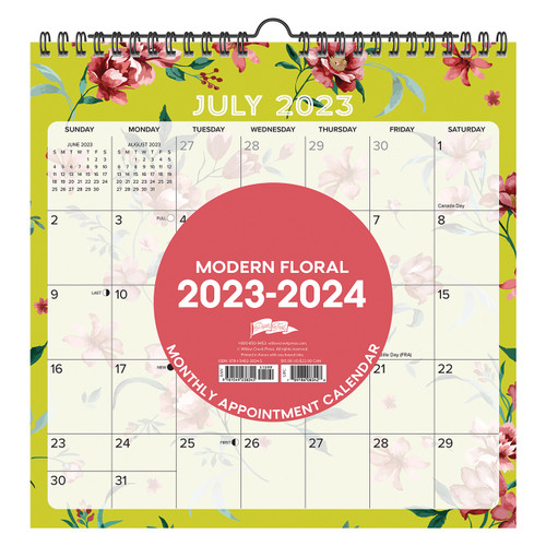 2023-2024  Academic Spiral Wall Calendar