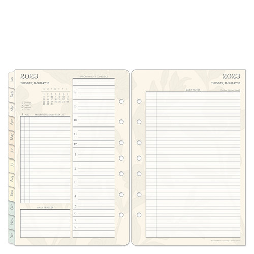 January 2023 Serenity Two Page Per Day Ring-bound Planner