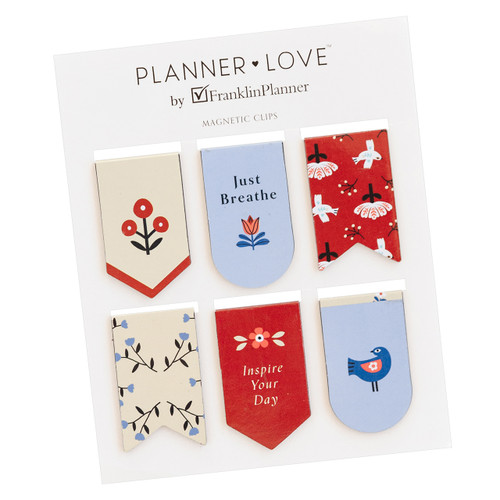 Folklore Blooms Planner Love Magnet Clips