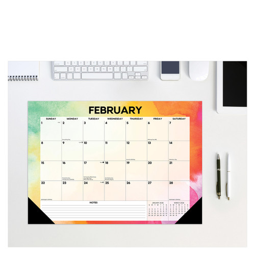 Rainbow Gradient 2026 17" x 12" Small Monthly Deskpad