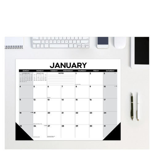 Basic 2026 22" x 17" Large Monthly Deskpad