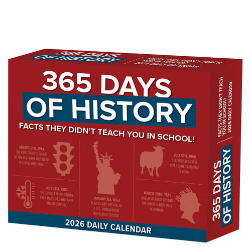 365 Days Of History 2026 Daily Desktop Box Calendar