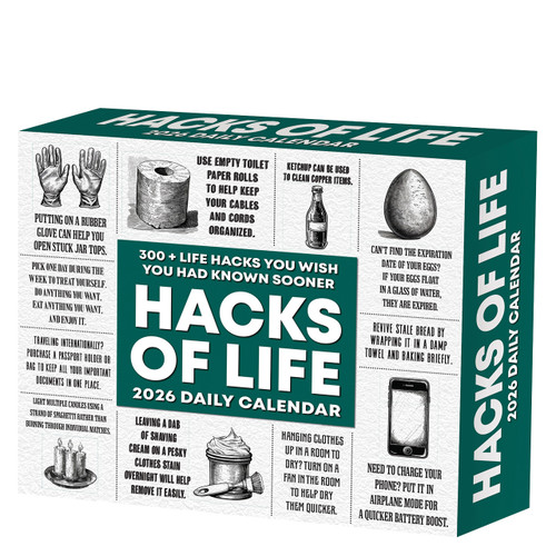 Hacks of Life Box 2026 Desktop Calendar