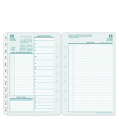 July 2025 Original Two Page Per Day Ring-bound Planner
