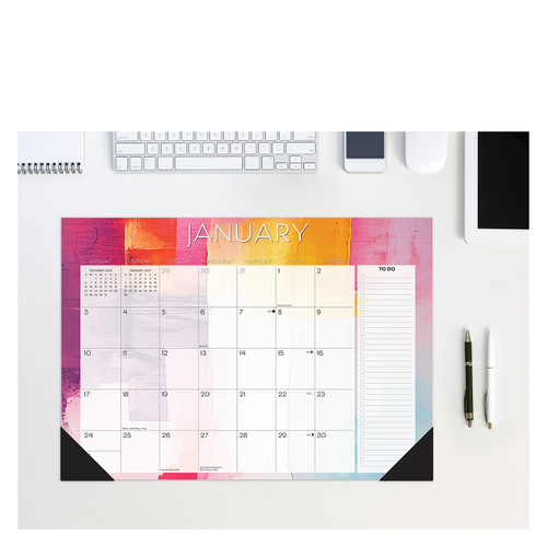 Abstract Art 2027 17" x 12" Small Monthly Deskpad