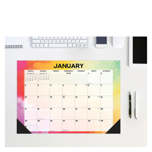 Rainbow Gradient 2027 17" x 12" Small Monthly Deskpad
