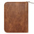Simulated Leather Distressed Zipper Binder