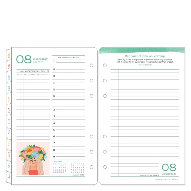 Her Point of View Two Page Per Day Ring-bound Planner
