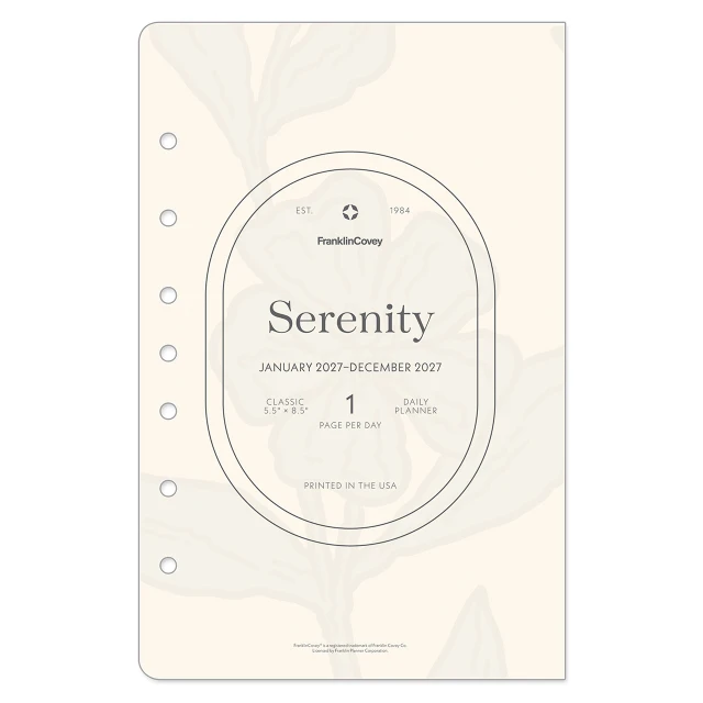 Serenity One Page Per Day Ring-bound Planner