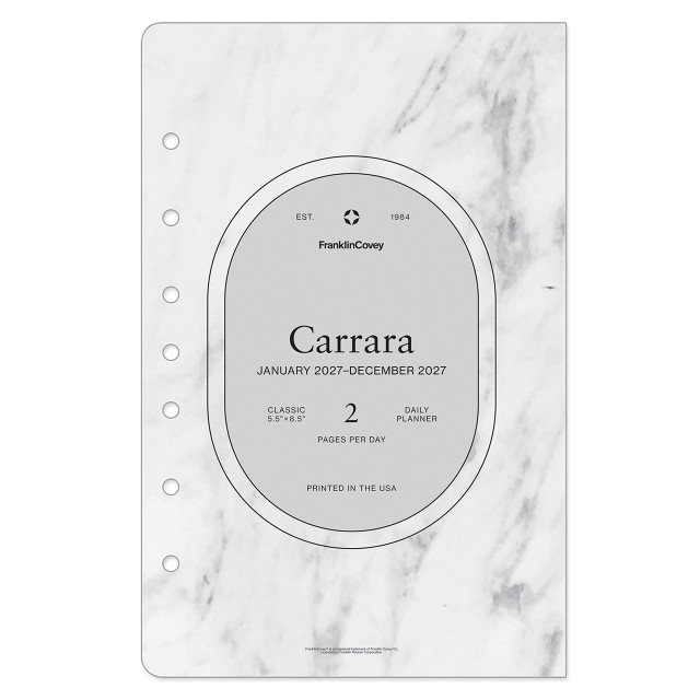 Carrara Two Page Per Day Ring-Bound Planner