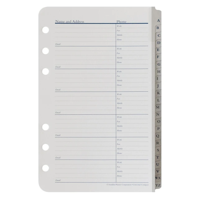 Address-Phone Tabs