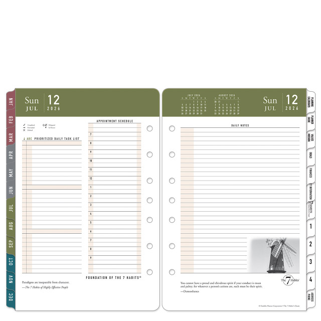 7 Habits Two Page Per Day Ring-bound Planner