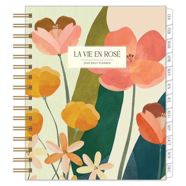 La Vie en Rose One Page Per Day Wire-bound Planner