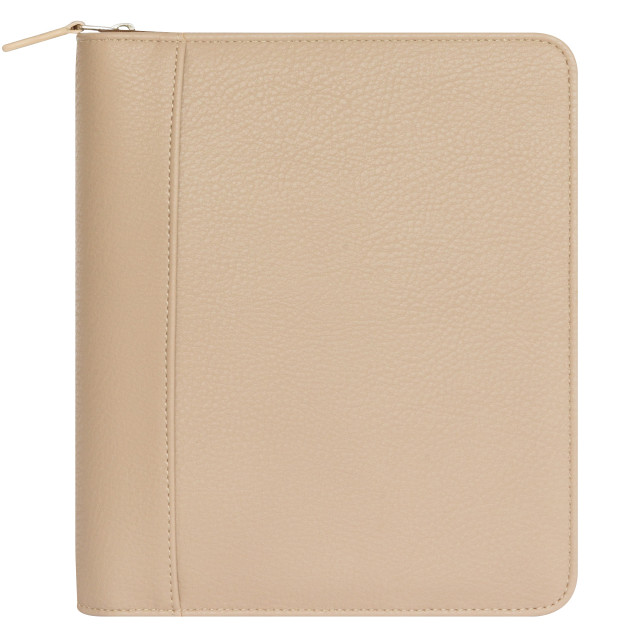 Charlie Simulated Leather Zipper Binder