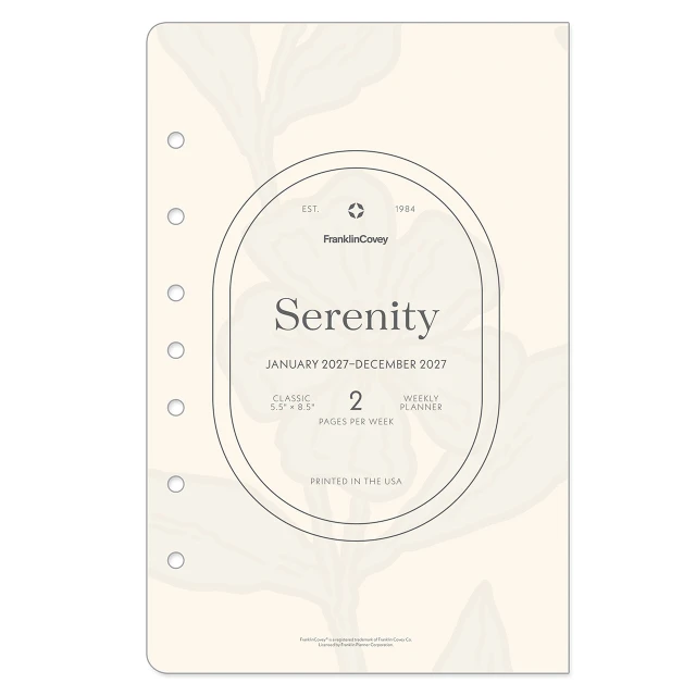 Serenity Weekly Ring-bound Planner